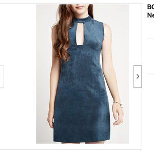 BCBGeneration New With Tags suede dress, key hole neck Vintage Inspired 70/60's